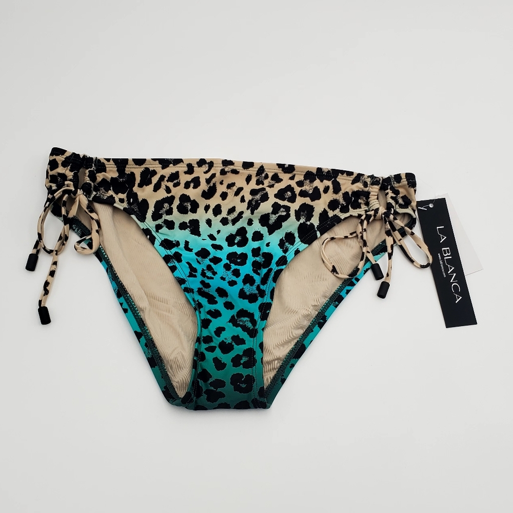 La Blanca Women's Leopard Print Bikini Bottom NWT (AC13)